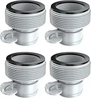Kit Pool 1.25 Inch to 1.5 Inch Pool Pumps Adapters for Hose Pump Connector Cleaning Clamp On Fittings Converter Pool Accessory Pool Cleaning Kit(4pcs)