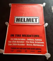 "Helmet", Australian Touring Silk Screen Vintage Poster, 1992.