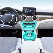 Car Interior Film Dashboard Piano Board Shift Center Console Anti-Scratch Transparent TPU Protection Film Accessories，for BAW Beijing EU5 2018-2024 (Style B for LHD)