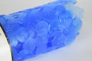 Home Solutions Blue Cherry Blossom Bath Mat Large Oval 15x27 Aqua
