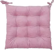 Square Shape Chair Corduroy Pads Warm Soft Cushion Dining Chairs Cushions Removable Mat Home Dorm Car Reading Nook, Pink
