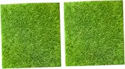 2pcs Micro Landscape Lawn Synthetic Fake Grass Crafts Lawn Turf Artificial Fake Grass Squares Micro Landscape Grass Turf Grass Ornament Moss Miniature Green