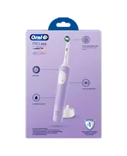 Oral-B Pro 300 Electric Toothbrush - Pro-timer function - Precision Cleaning -Lilac Travel Case Included