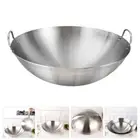 Stir Fry Wok Pan Stainless Steel Kitchen Wok Pan Non- Stick Non-Coating Pan