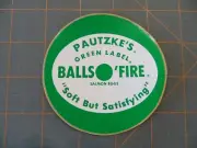 Vintage Mint Fishing Sticker - Pautzke's Balls O Fire Green Label - 3 1/2 inch