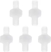 VGOL 5Pcs 3/8inch Hose Barb Thru Bulk Bulkhead Fitting Plastic Hex Straight Union Adapter Barb Pipe Connectors for Water/Fuel/Air