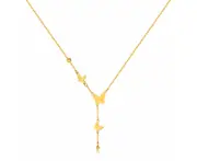 Butterfly Tassel Necklace Gold Plated Women Necklace-Gold