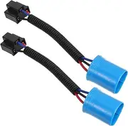 2pcs Car Cable Headlight Adapter Fog Light Wire Harness Plug Adapter Wiring Harness Converter Connector Extension Cable Connector Headlamp Socket Metal