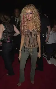 Christina Aguilera at 2001 MTV Movie Awards - Backstage at Shrine - Old Photo 2