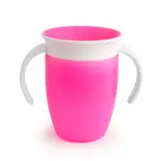 Munchkin 7oz/200ml Miracle 360deg Baby/Toddler Anti-Spill Trainer Cup Pink 6M+