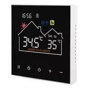 Clever Thermostat Color Touch Screen Lcd Display Programmable Underfloor Heat