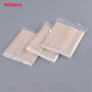 100/300/500Pcs Nails Wood Swab Cleaning Sticks Bud Tip Wooden Cotton Head Manicu