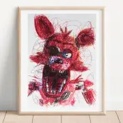 Foxy Ballpoint Pen Print, Five Nights At Freddy's Poster