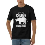 SAVE THE CHUBBY UNICORN RHINO 男士流行棉 T 恤