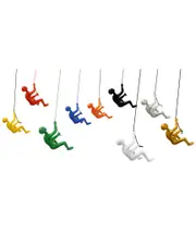 Lifestyle Brands Set of 9 Climbing Men Wall Art