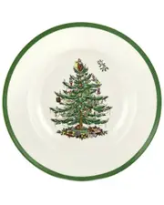Spode Set of 4 Christmas Tree Soup Plates