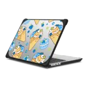 MacBook Pro 14-inch (M1 - M4) Bounce Case Cute Shiba Inu Crepe with Blueberry Ice Cream & Blue Macaron - Kawaii Dog Cartoon Puppy with Fruit & Sweet Food