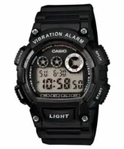 Casio Mens Digital Watch W-735H-1 Dual Time Vibration Alarm WR 100M Japan Module
