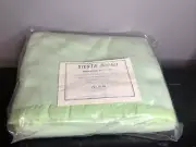 NEW Vintage Bib Co. Siesta 100% Polyester Blanket 72" x 90" Light Green