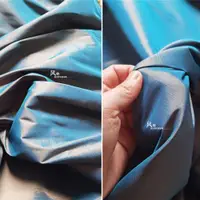 在飛比找ETMall東森購物網優惠-進口藍灰層緞面布 設計師時尚造型春秋連衣裙西服旗袍禮服面料布