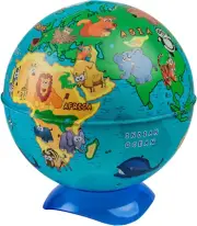 EXERZ 10CM Mini Globe (Wild Animal), with Pencil Sharpener build in - English...