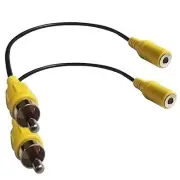 (2-Pack RCA to 3.5mm Adapter,Nickel-Plated 3.5mm Female Mono Jack to RCA Male...