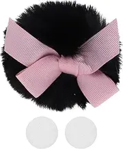 X AUTOHAUX Motorcycle Helmet Accessories Decoration Bow Tail for Motorcycle Bicycle Skiing Helmets Black Plush Stickers 1 Set