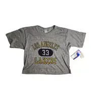 Vintage Champion Los Angeles Lakers Crop Top Size Medium Made in USA Kareem New