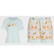 NEW PETER ALEXANDER DISNEY WINNIE THE POOH TOP + SHORTS PJ SET Medium RRP$139.90
