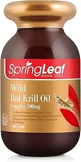 Spring Leaf 700mg Wild Red Krill Oil Complex 60 Capsules, 60 count