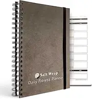 SaltWrap The Daily Fitness Planner - Best Weight Training Log, Food Journal and Fitness Tracker (Daily & Weekly Pages + Goal Tracking Templates) - Spiral-bound, 280 pages (16 weeks): Size 7"x10"