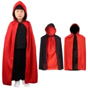 Kids Baby Hooded Cloak Capes Reversible Dress up Wizard Witch Vampires Costume