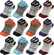 [ZERULETS] 12 Pairs Trainer Socks Boys Cotton Children's Socks Girls Socks Sports Socks for 1-14 Years