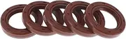 X AUTOHAUX Universal Oil Seal TC Double Lip W Steel Spring Seal Ring Rotary Shaft Seal 27x40x7mm High Pressure FKM Rubber Brown 5 Pcs