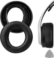 Geekria Elite Sheepskin Replacement Ear Pads for Sony PlayStation 5 Pulse 3D PS5 Wireless Headphones Ear Cushions, Repair Parts (Black)