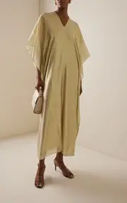 [Marie France Van Damme] Boubou Metallic Lamé Caftan