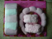 Bubble Spa Headband Set, Wrist Bands, & 5 Makeup Removing Towels