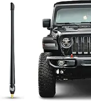 Ronin Factory Short Antenna for Jeep Wrangler Rubicon Gladiator Sahara Sport 4xe JK JL 2007-2023 Jeep Wrangler Accessories Jeep Gladiator Accessories Anti-Theft Design 12 Inch TuffLock