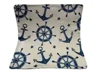 Compass Boat Anchor Sailing Nautical Coastal Beach Throw Pillow Cover Home Decor