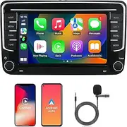 Car Stereo for VW Volkswagen Seat Golf Passat Jetta Beetle Tiguan Touran EOS 7" Touchscreen Bluetooth Radio with Apple CarPlay Android Auto GPS Navigation WiFi FM