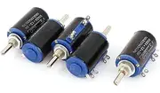 Aexit WXD3-13-2W (Potentiometer) 10K ohm 2W 4mm Shaft Multiturn Rotary Wire Wound (45ry456qf137) Potentiometer 5Pcs