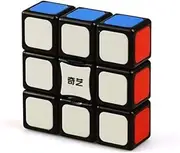 CuberSpeed Qiyi 1x3x3 Super Floppy Stickerless Magic Cube 3x3x1 Black Titles Version Speed Cube
