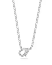Chloe and Madison Silver CZ Choker Necklace