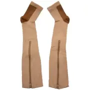 Compression Stockings Nylon Zipper Compression Sock Leg Knee Support Open4151