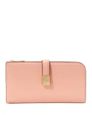 kate spade new york Deco Pebbled Leather Zip Slim Wallet