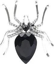 [galeyyu] Adjustable Open Rings | Halloween Spider Rings - Halloween Finger Ring Open Adjustable Spider Rings with Rhinestones Decor for Creepy Party Favors