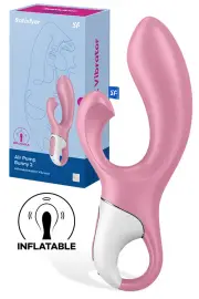 Satisfyer Air Pump Bunny 2 Inflatable 7.9" Rabbit Vibrator