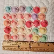 Flatback Embellishments - Bonnets - Assorted - 30 Pieces