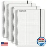 WRENBEN 120gsm Graph Paper Composition Notebook A5 Spiral Notebook 160 Pages