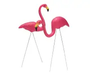 Set of 2, Small Pink Flamingo Yard Ornament/Mini Lawn Flamingo Ornaments/Pink Flamingo Garden Yard Decor$Pink Flamingos Yard Ornaments - Garden D